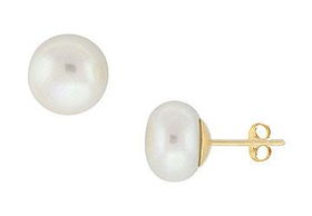 Chinese Pearl Earrings : 14K Yellow Goldchinese 