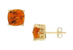 Citrine Earrings : 14K Yellow Gold - 2.25 CT TGWcitrine 