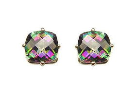 Mystic Topaz Earrings : 14K Yellow Gold - 1.50 CT TGWmystic 