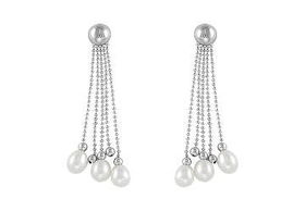Cultured Pearl Earrings : 14K White Goldcultured 