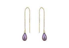 Freshwater Cultured Pearl Thread Earrings : 14K Yellow Goldfreshwater 