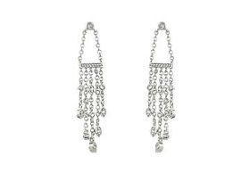 Cubic Zirconia Chandelier Sterling Silver Earringscubic 