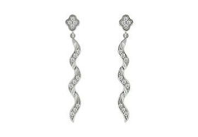 Cubic Zirconia Sterling Silver Earringscubic 
