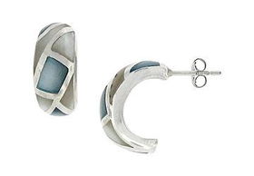 Cultured Mother of Pearl Sterling Silver Earringscultured 
