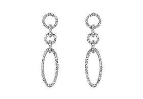 Diamond Drop Earrings : 14K White Gold - 0.66 CT Diamondsdiamond 