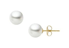 South Sea Cultured Pearl Stud Earrings : 18K Yellow Gold (10.0-10.5mm)south 
