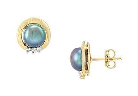 Cultured Pearl Earrings : 14K Yellow Goldcultured 