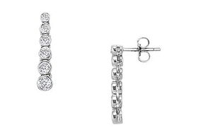 Diamond Earrings : 14K White Gold - 0.50 CT Diamondsdiamond 