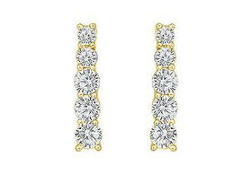 Diamond Journey Earrings : 14K Yellow Gold - 1.00 CT Diamondsdiamond 