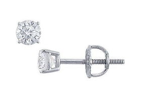 Platinum : Round Diamond Stud Earrings - 0.25 CT. TW.platinum 