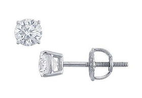 Platinum : Round Diamond Stud Earrings - 0.33 CT. TW.platinum 
