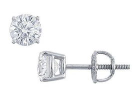 Platinum : Round Diamond Stud Earrings - 1.00 CT. TW.platinum 