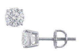 Platinum : Round Diamond Stud Earrings - 1.25 CT. TW.platinum 