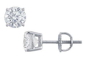 Platinum : Round Diamond Stud Earrings - 1.75 CT. TW.platinum 