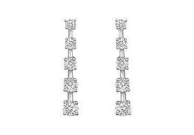 Diamond Journey Earrings : 14K White Gold - 2.00 CT Diamondsdiamond 