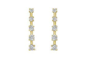 Diamond Journey Earrings : 14K Yellow Gold - 1.00 CT Diamondsdiamond 