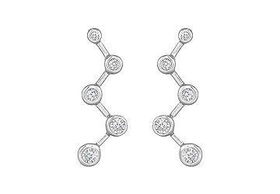 Diamond Journey Earrings : 14K White Gold - 0.50 CT Diamondsdiamond 