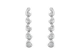 Diamond Journey Earrings : 14K White Gold - 0.50 CT Diamondsdiamond 