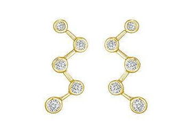 Diamond Journey Earrings : 14K Yellow Gold - 1.00 CT Diamondsdiamond 
