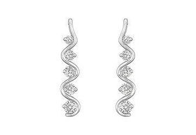 Diamond Journey Earrings : 14K White Gold - 1.00 CT Diamondsdiamond 