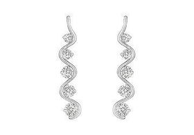Diamond Journey Earrings : 14K White Gold - 2.00 CT Diamondsdiamond 