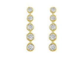 Diamond Journey Earrings : 14K Yellow Gold - 2.00 CT Diamondsdiamond 