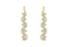 Diamond Journey Earrings : 14K Yellow Gold - 1.00 CT Diamondsdiamond 