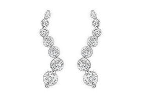 Diamond Journey Earrings : 14K White Gold - 2.00 CT Diamondsdiamond 