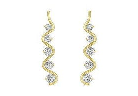 Diamond Journey Earrings : 14K White Gold - 2.00 CT Diamondsdiamond 