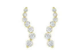 Diamond Journey Earrings : 14K Yellow Gold - 1.00 CT Diamondsdiamond 