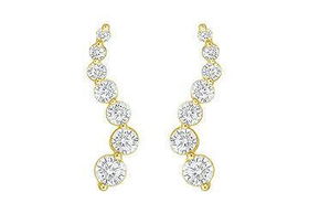 Diamond Journey Earrings : 14K Yellow Gold - 2.00 CT Diamondsdiamond 