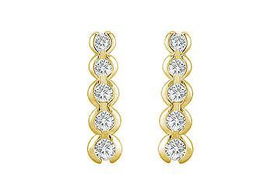 Diamond Journey Earrings : 14K Yellow Gold - 1.00 CT Diamondsdiamond 
