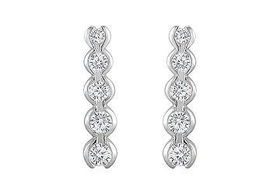 Diamond Journey Earrings : 14K White Gold - 2.00 CT Diamondsdiamond 