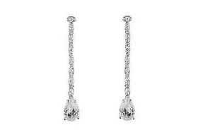 Drop CZ Sterling Silver Earringsdrop 