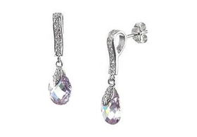 Lavender CZ Sterling Silver Earringslavender 