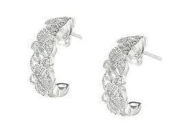 Huggie CZ Sterling Silver Earringshuggie 