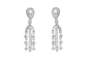 Dangling CZ Sterling Silver Earringsdangling 