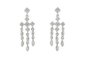 Chandelier CZ Sterling Silver Earringschandelier 