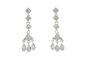 Drop CZ Sterling Silver Earringsdrop 