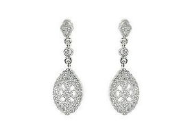 Drop CZ Sterling Silver Earringsdrop 