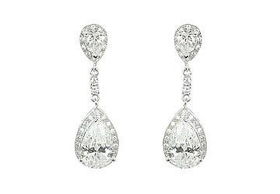 CZ Sterling Silver Earringssterling 