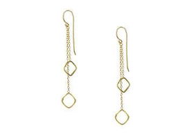 Square Link Sterling Silver Earringssquare 