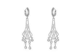 Chandelier CZ Sterling Silver Earringschandelier 