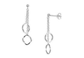 Square Link Sterling Silver Earringssquare 