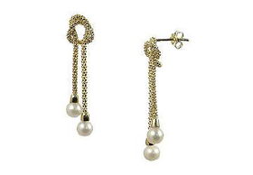 Pearl Hanging Sterling Silver Earringspearl 