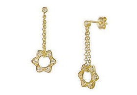 Star CZ Sterling Silver Earringsstar 
