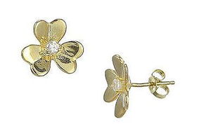 Flower CZ Sterling Silver Earringsflower 