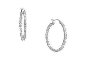 Hoop CZ Sterling Silver Earringshoop 