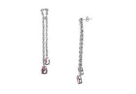 Double Stick CZ Sterling Silver Earringsdouble 