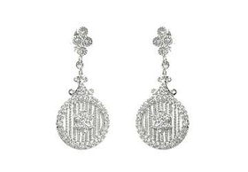 Fiddle CZ Sterling Silver Earringsfiddle 
